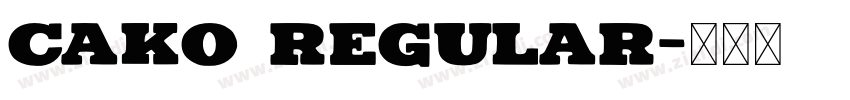 Cako Regular字体转换